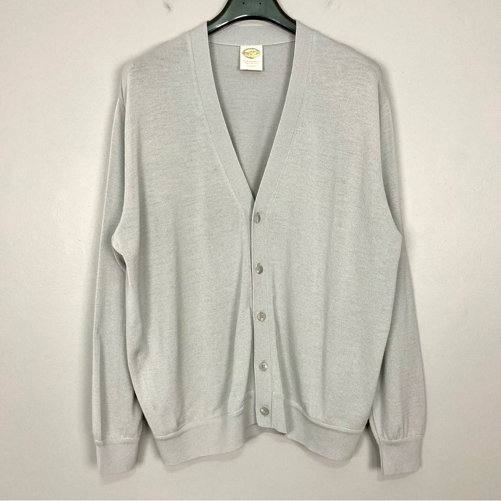 Ramblers Way Wool V-Neck Cardigan Sweater Men’s Size XL Button Front Knit Gray
